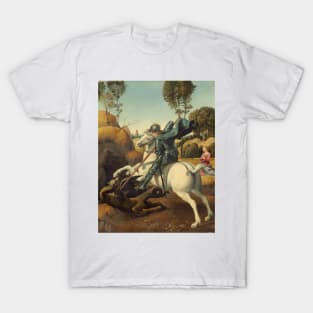 Saint George and the Dragon Oil Painting By Raphael T-Shirt